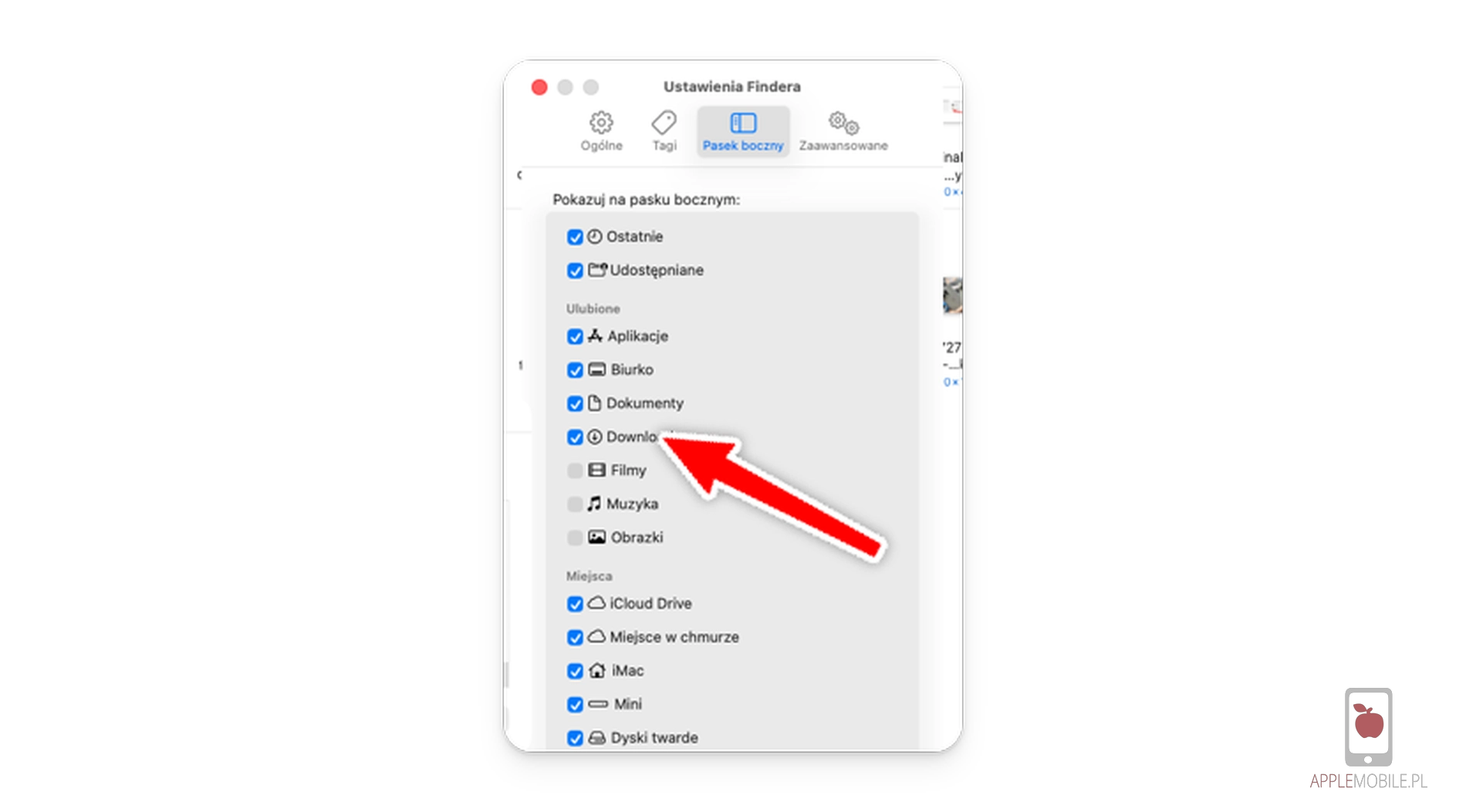 dolfer Download w bocznej belce macOS Tahoe