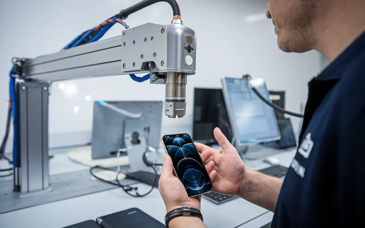 Profesjonalna i bezpieczna wymiana szybki w iPhonie przy użyciu lasera