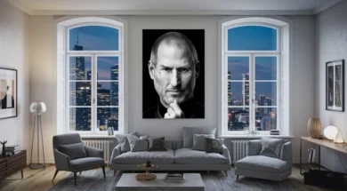 steve jobs drukowanie na płótnie