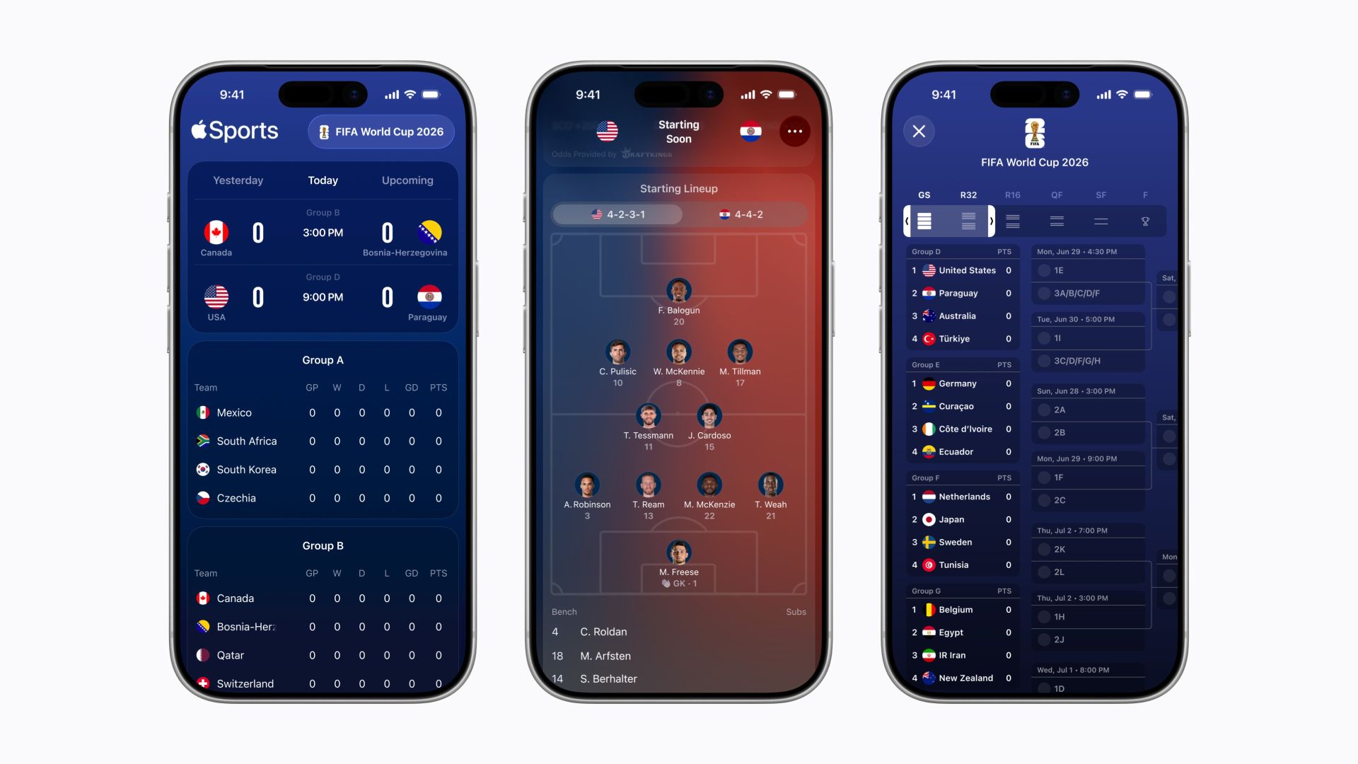 Usługa Apple Sports rozszerza dostępność na ponad 90 nowych krajów i regionów