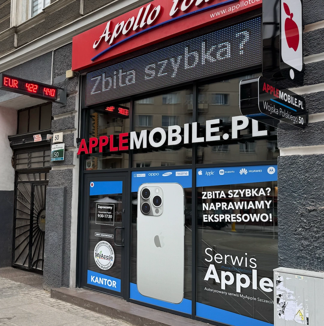 Siedziba serwisu telefonów komórkowych w Szczecinie